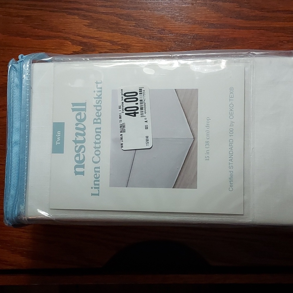 Nestwell Twin Linen Cotton Bedskirt